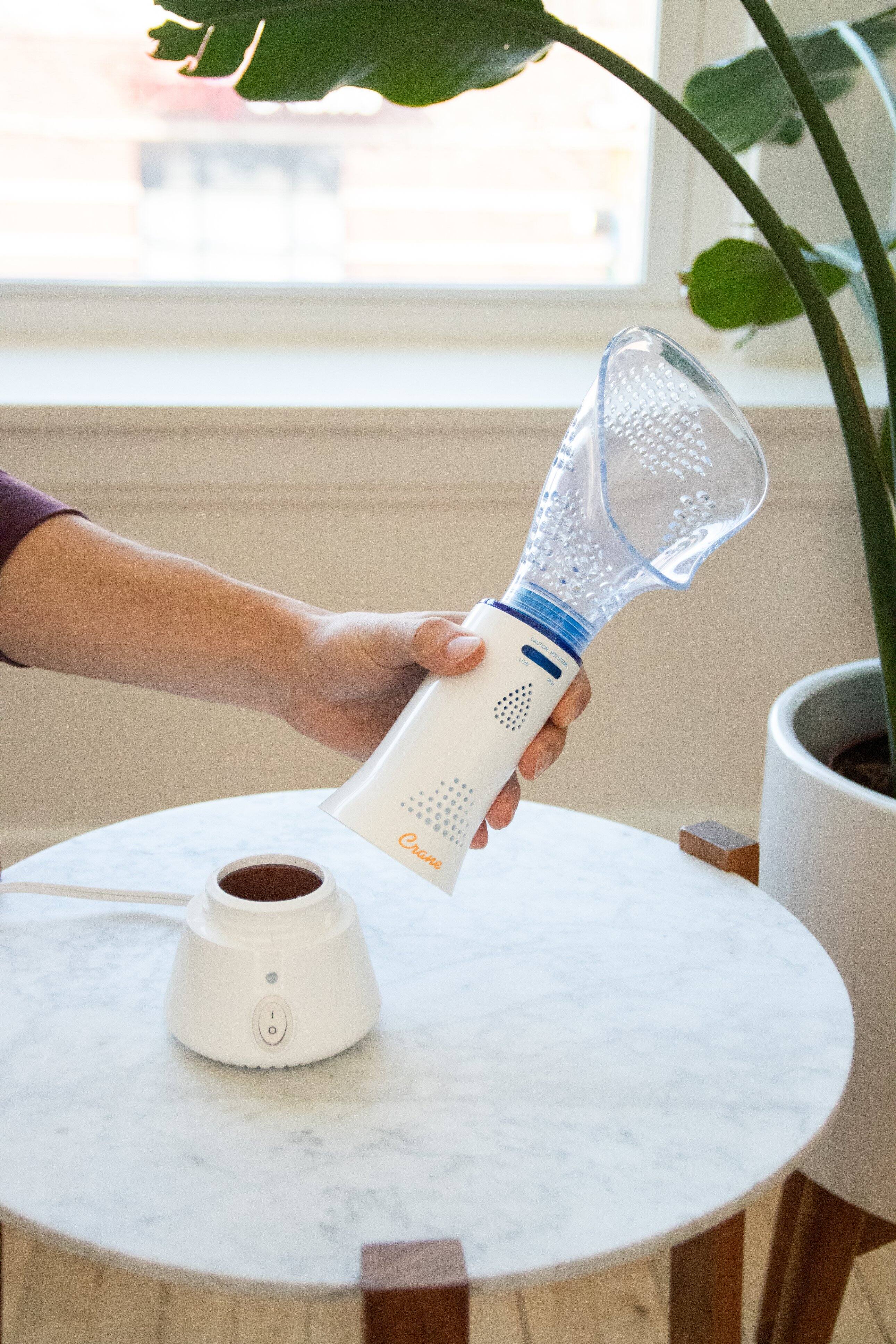 Angle. CRANE - Personal Corded Steam Inhaler - White/Blue.