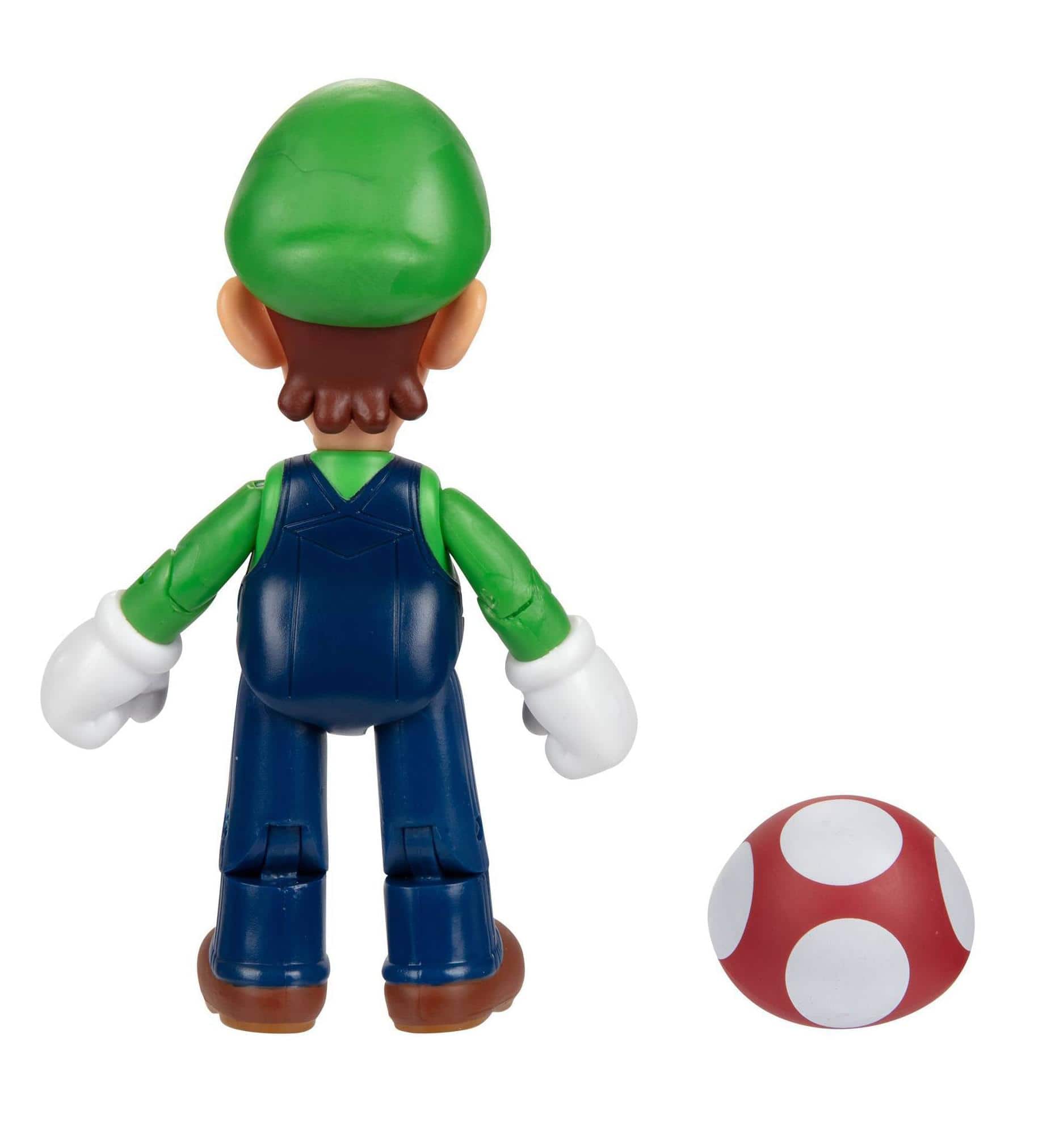 Jakks Pacific Super Mario 4 Inch Action Figure | Luigi w/ 1 Up