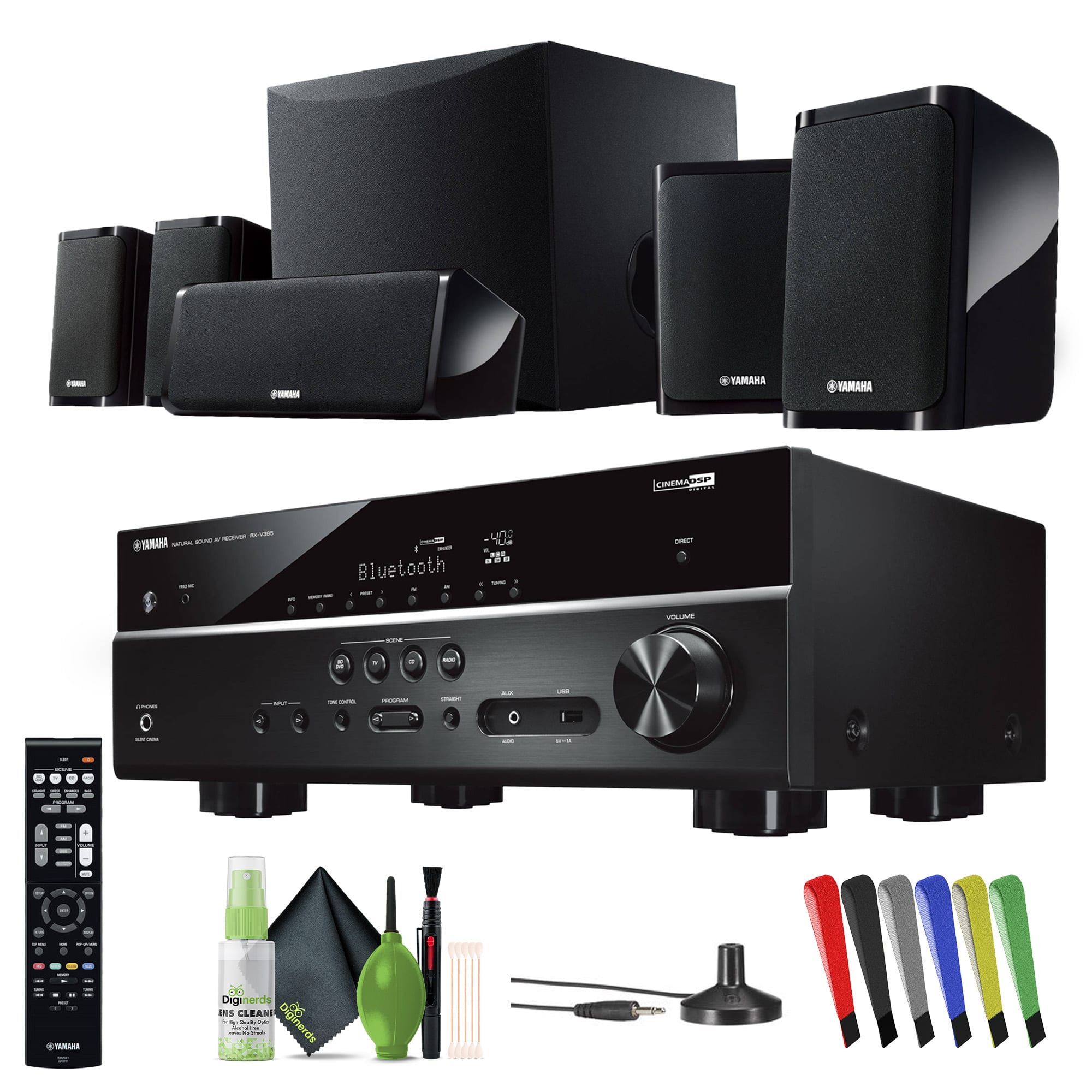 Yamaha - Audio YHT-4950U 4K Ultra HD 5.1-Channel Home Theater System (Bundle) - Black Pro Bundle
