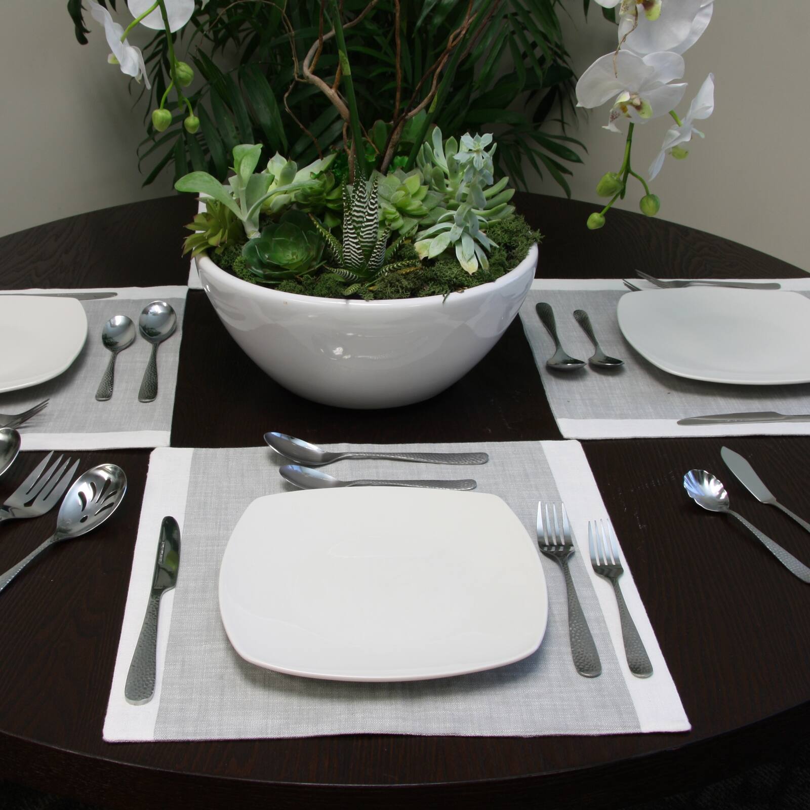 Alt View 2. Gibson - Gibson Home Hammered 46 Piece Flatware Set with Wire Caddy - Silver.