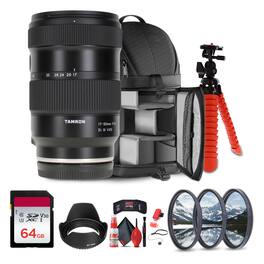 Tamron - 17-50mm f/4 Di III VXD Lens (Sony E) + Sling Backpack + More - Black