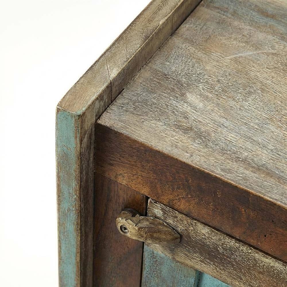 Alt View 1. Starlight Canyon Home - Coastal Distressed Wood Storage Cabinet, Accent Cabinet for Living Room - Multi-Color.