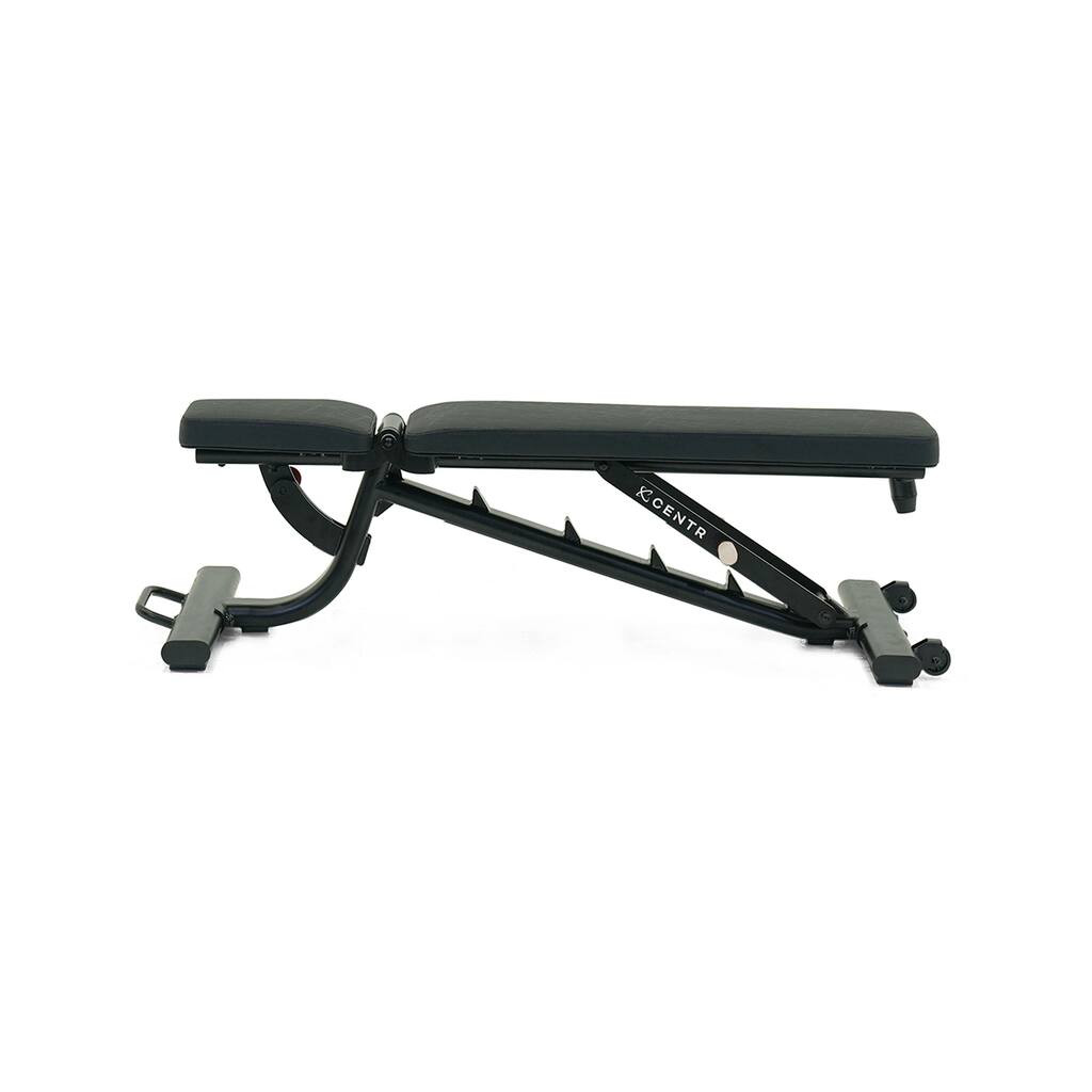 Angle. Centr - Centr Flat-Incline-Decline Workout Bench - Black.