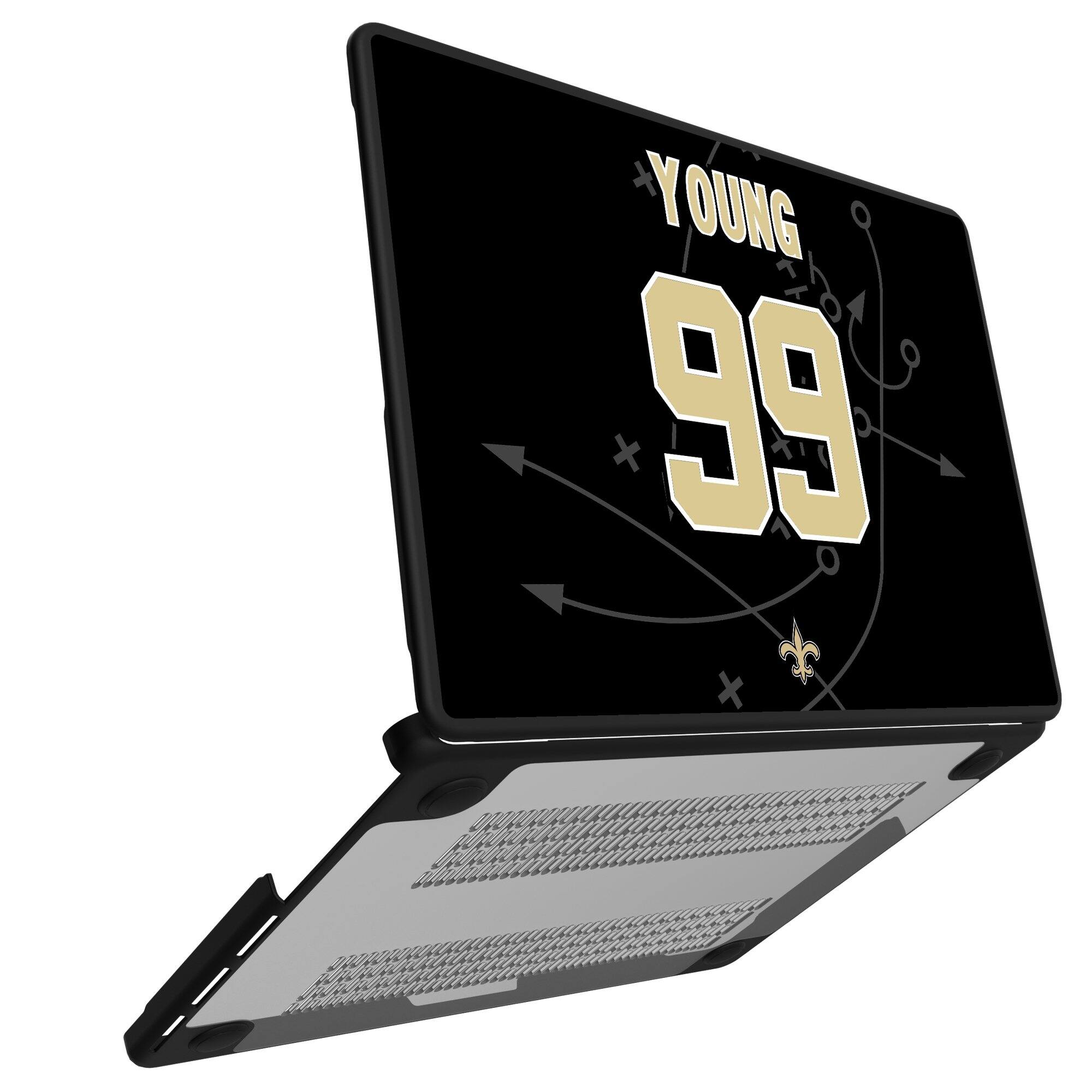 Alt View 1. Keyscaper - Chase Young New Orleans Saints MacBook Case - Air 13 in - Multicolor.