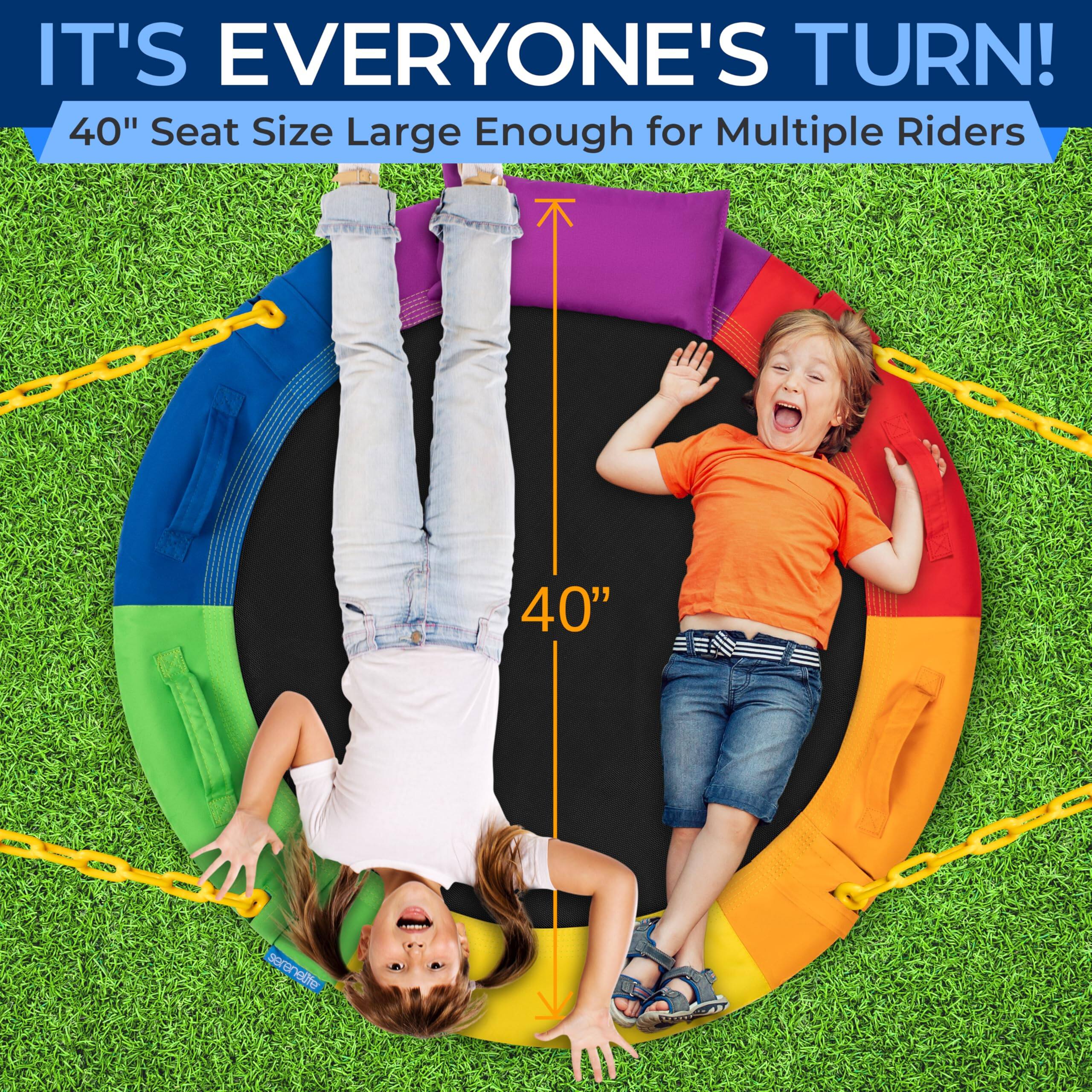 IT'S EVERYONE'S TURN!  
40" Seat Size Large Enough for Multiple Riders