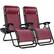 Front. Best Choice Products - Best Choice Products Set of 2 Zero Gravity Lounge Chair Recliners for Patio, Pool w/ Cup Holder Tray - Burgundy - Burgundy.