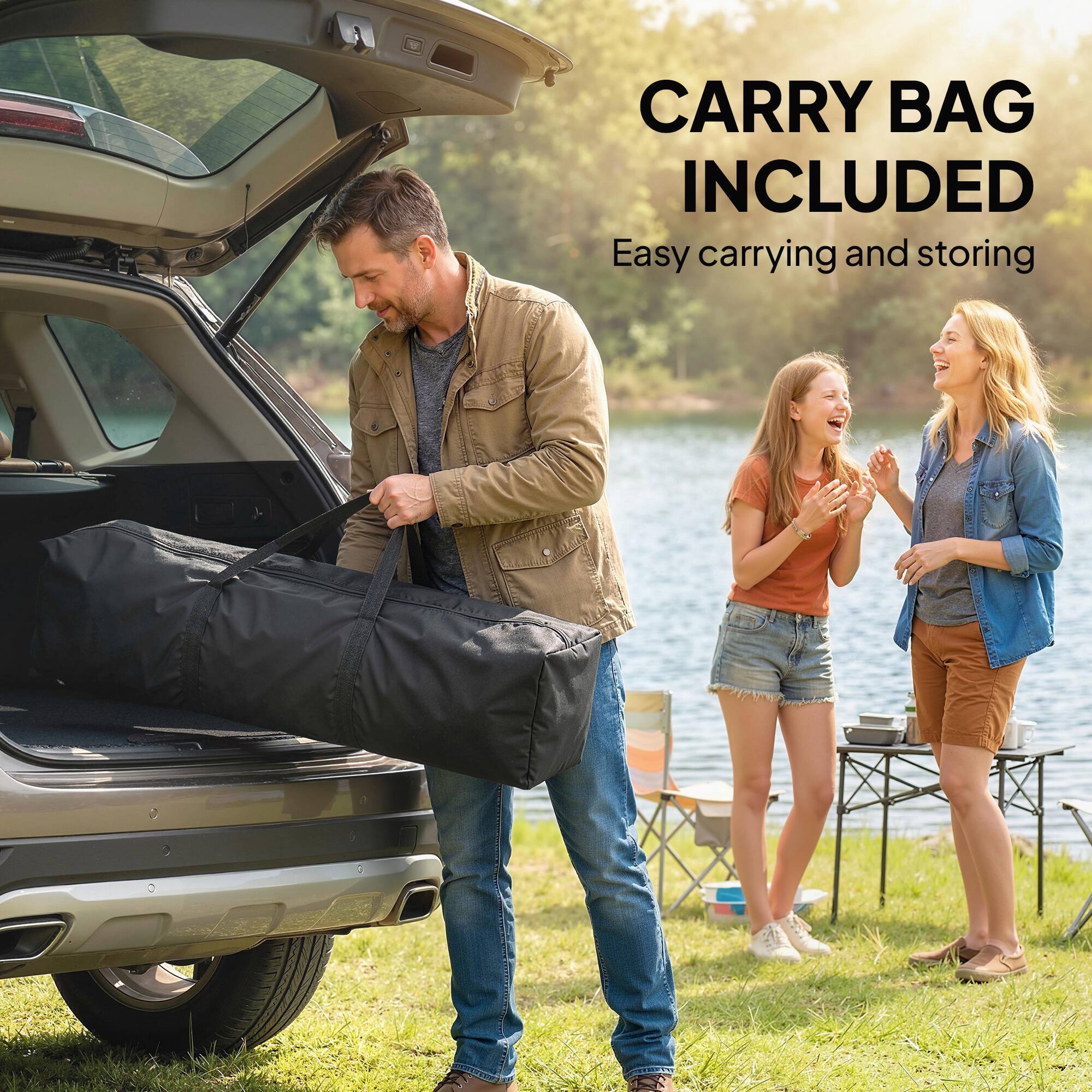 CARRY BAG INCLUDED  
Easy carrying and storing