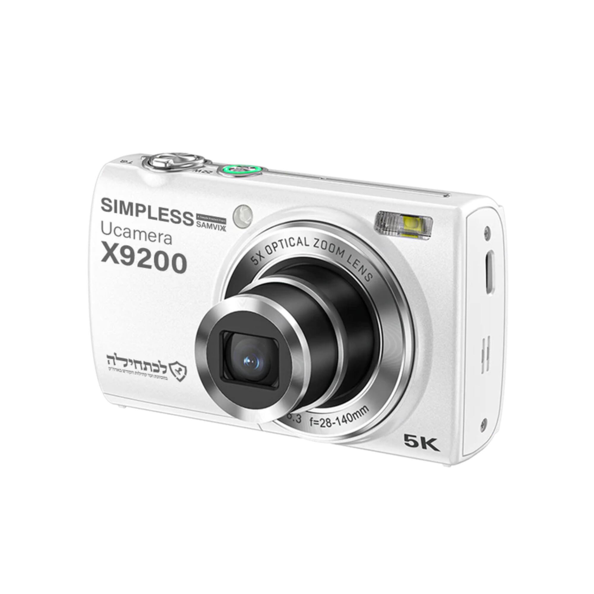 - SIMPLESS Ucamera X9200  
- 5X OPTICAL ZOOM LENS  
- f=28-140mm  
- 5K