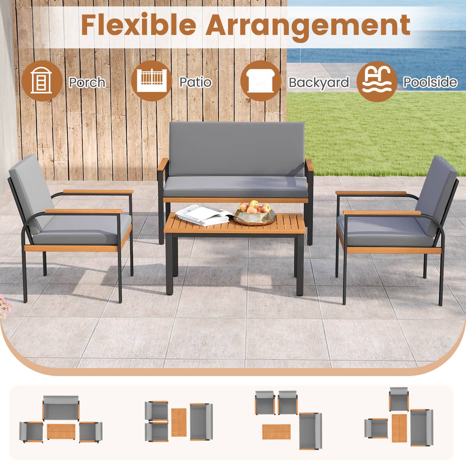 Flexible Arrangement

- Porch
- Patio
- Backyard
- Poolside