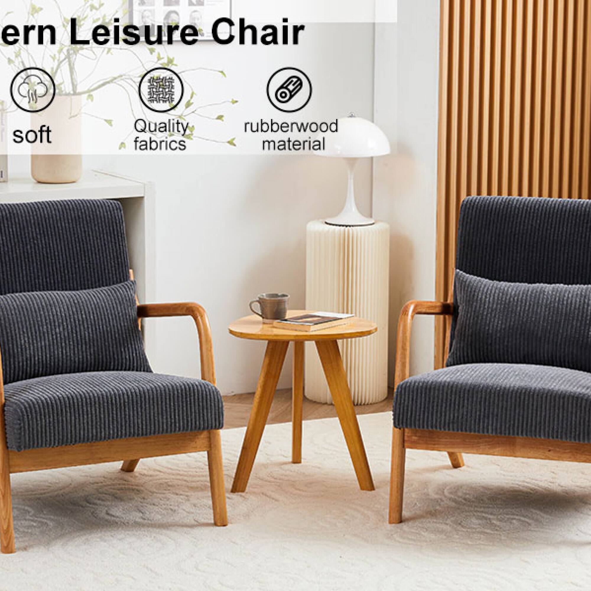 Modern Leisure Chair

- soft
- Quality fabrics
- rubberwood material