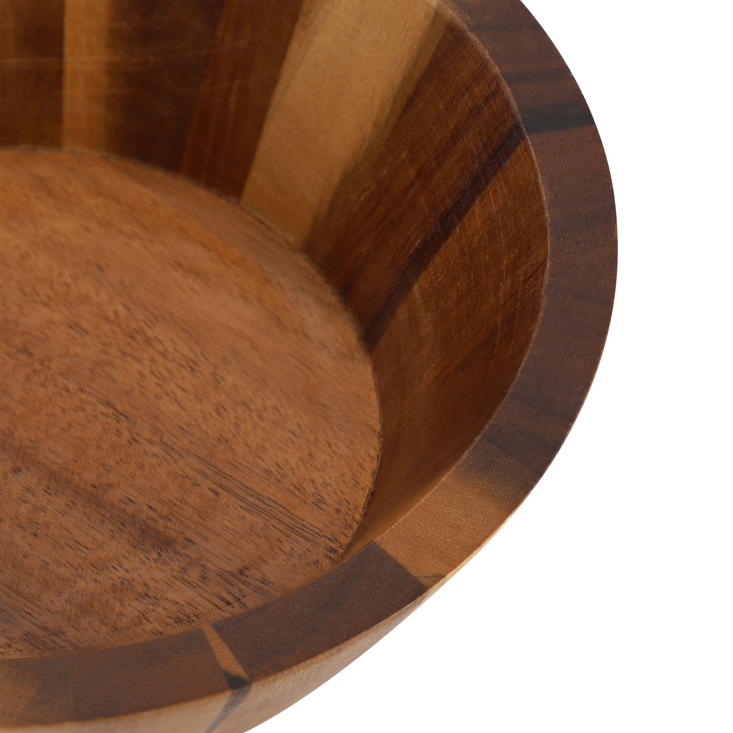 Alt View 1. MegaChef - MegaChef 4 Piece 6.75 Inch Acacia Wood Salad Bowl Set - Brown.