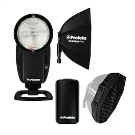 Profoto - A10 AirTTL-C Studio Light for Nikon with Softbox and Softgrid Bundle