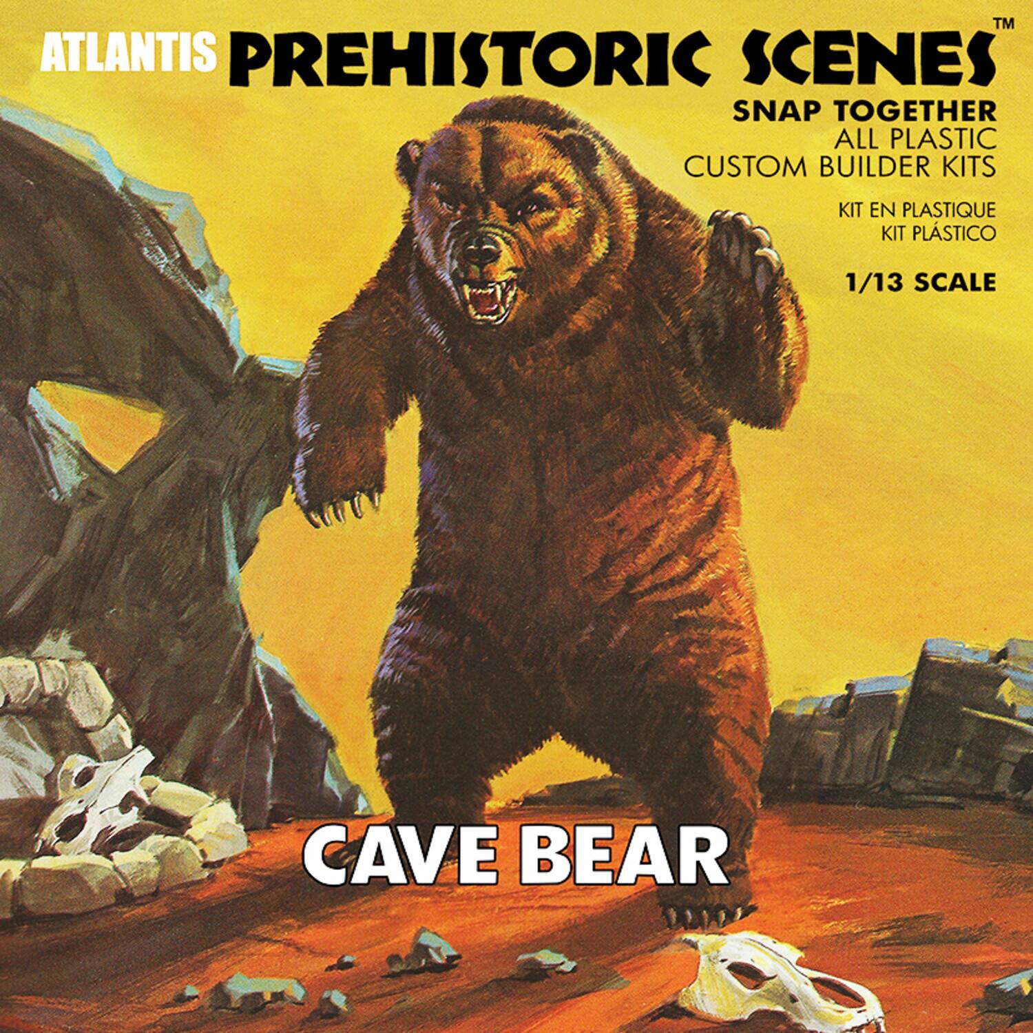 Aurora - Prehistoric Scenes - 1:13 Scale Model Kit - Cave Bear - COLLECTIBLES