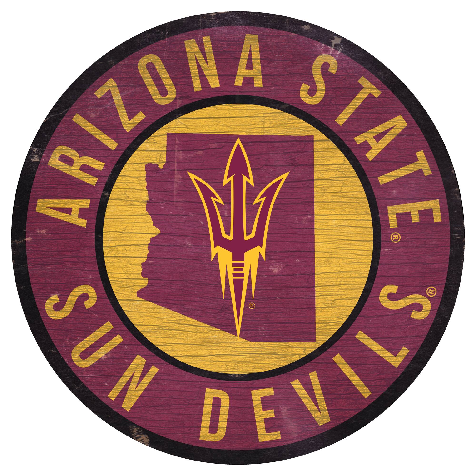 Arizona State Sun Devils 12'' x 12'' State Circle Sign
