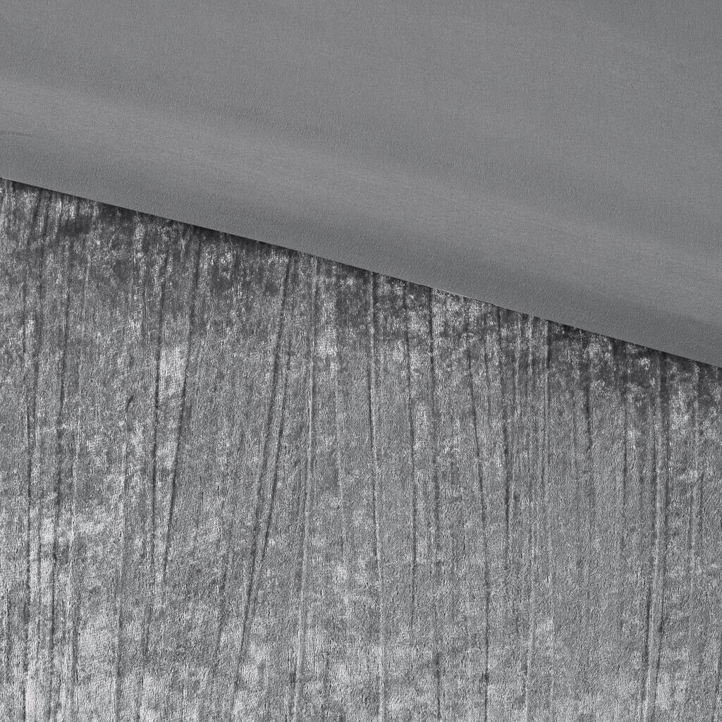 Alt View 5. Gracie Mills - Gracie Mills 5-Piece Solid Crinkle Velvet Comforter Set - Silver.