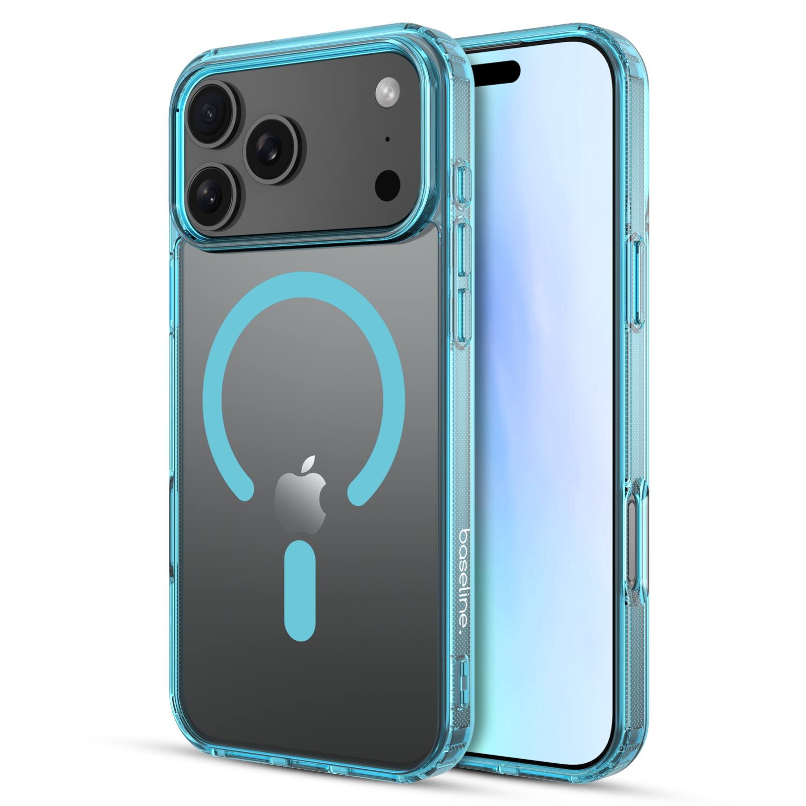 Front. BASELINE - baseline Clear Series w/ MagSafe Case for Apple iPhone 17 Pro Max - Transparent Blue - Clear.