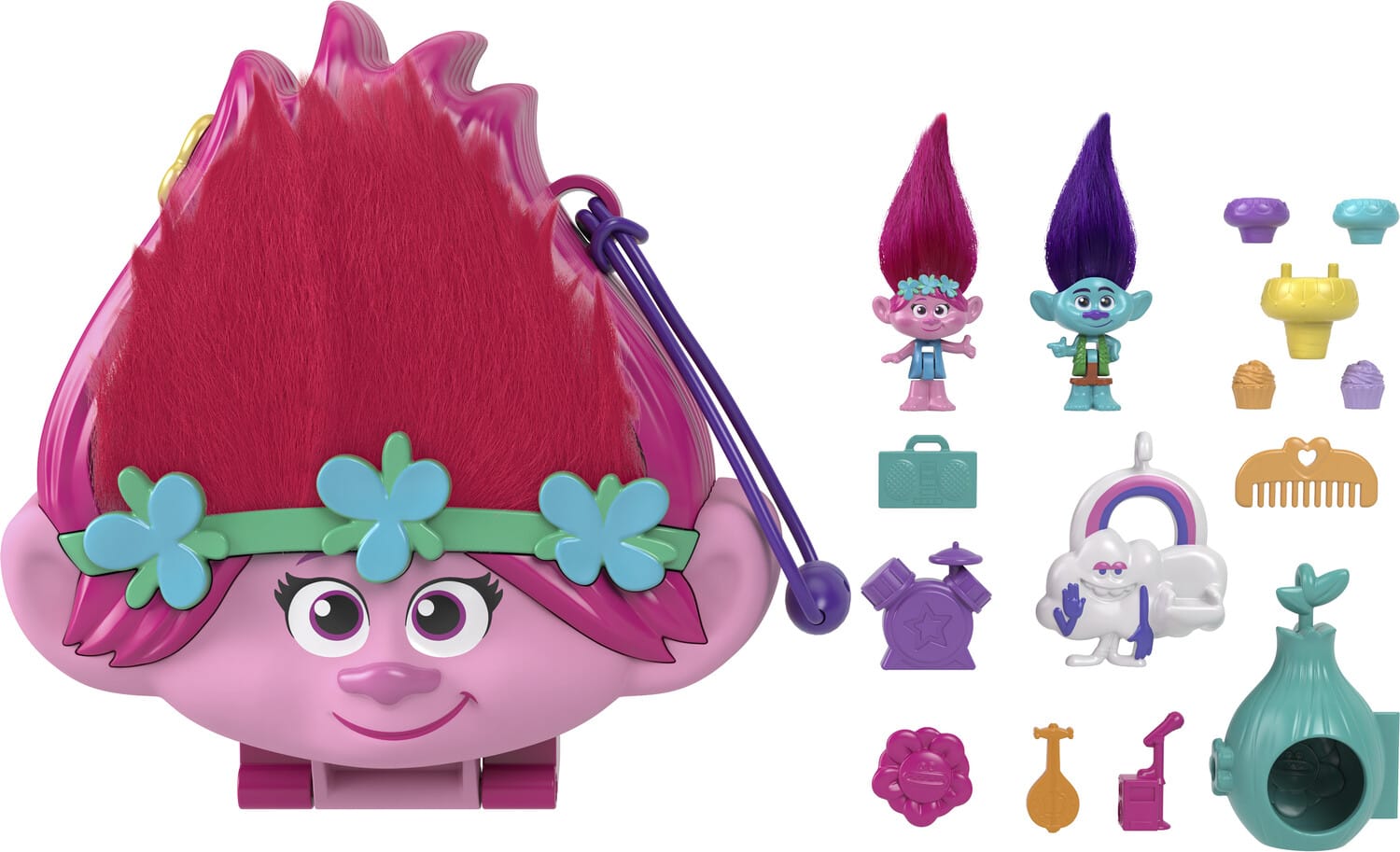 Polly Pocket Trolls Poppy Compact - COLLECTABLES - Mattel