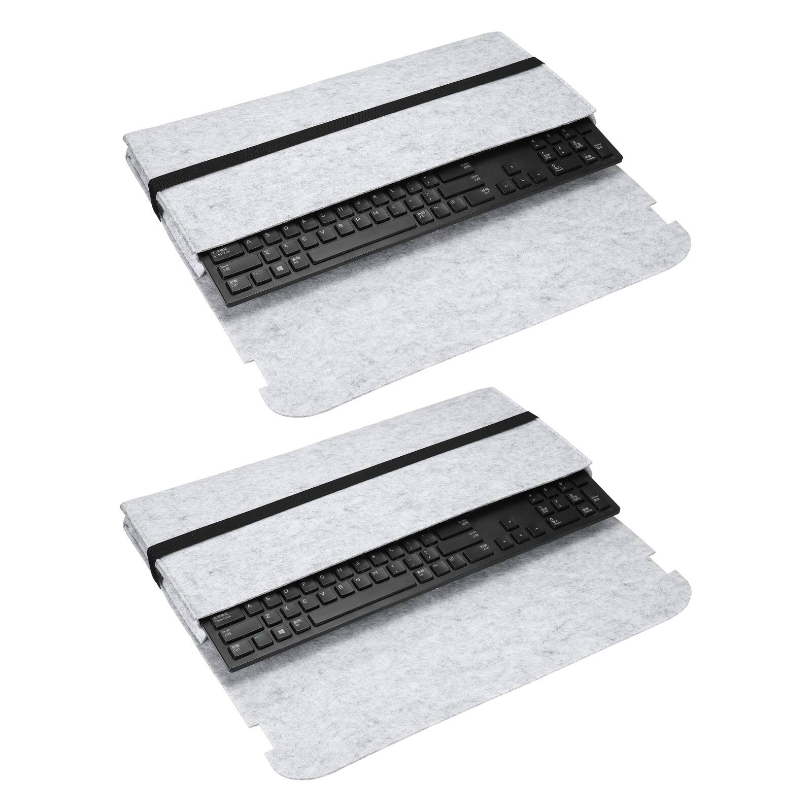 Front. Unique Bargains - 2pcs 108 Keys Keyboard Case Sleeve (18.5x7.1x1.8 Inch) Dustproof Waterproof Carrying Case for Mechanical Keyboards - Gray.