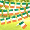 Front. G128 - Ireland Flag Bunting Banner — 33 ft String with 38 Mini Flags (8.2 x 5.5 in, 150D Polyester). - Assorted Colors.