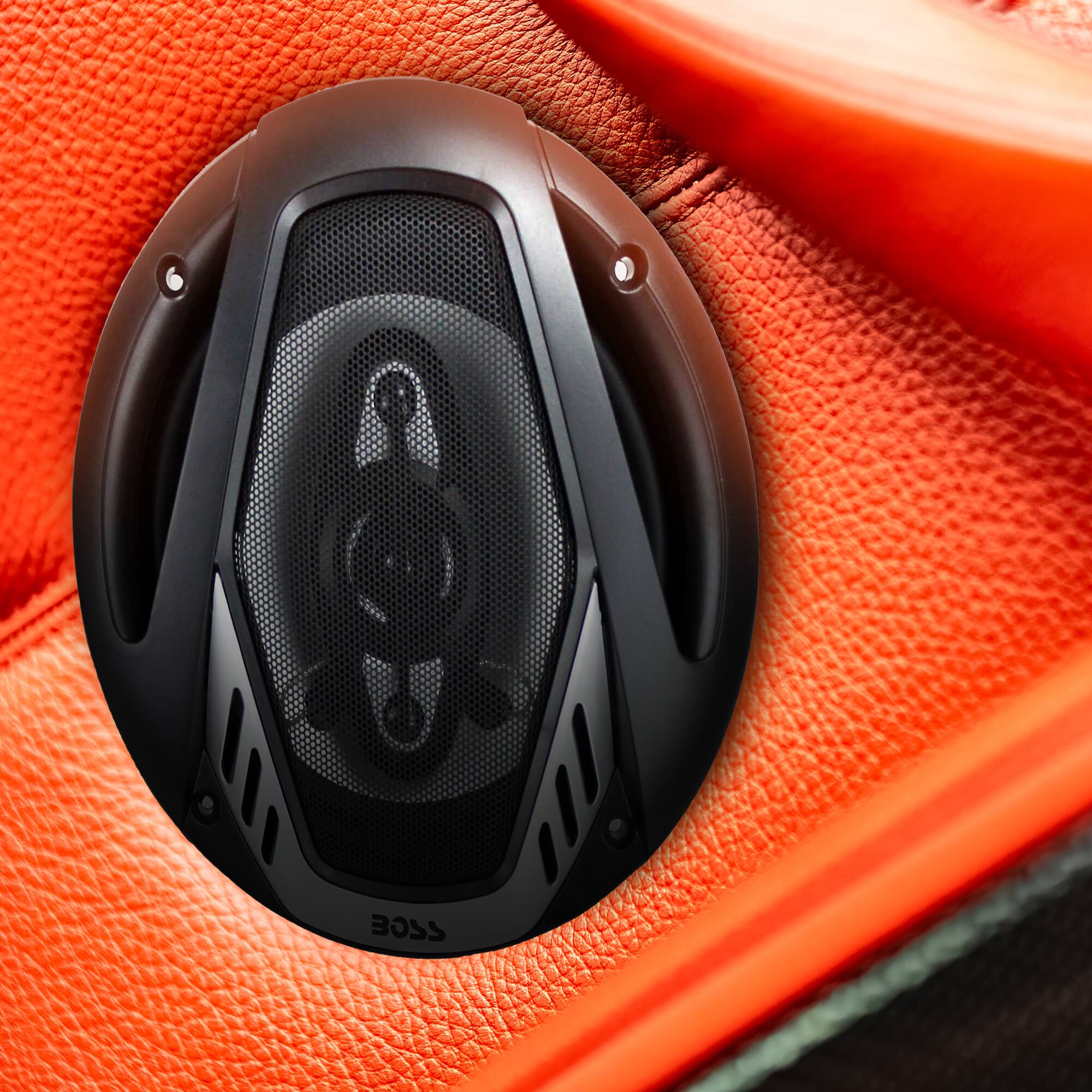 Alt View 3. BOSS Audio - BOSS Audio NX654 Onyx 6.5" 400W 4-Way Car Audio Coaxial Stereo Speakers, 2 Pair - Black.