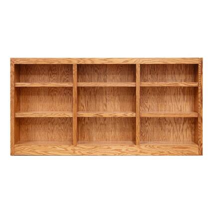 Front. Concepts in Wood - 72 x 36 Wall Storage Unit Dry Oak Finish - Brown.