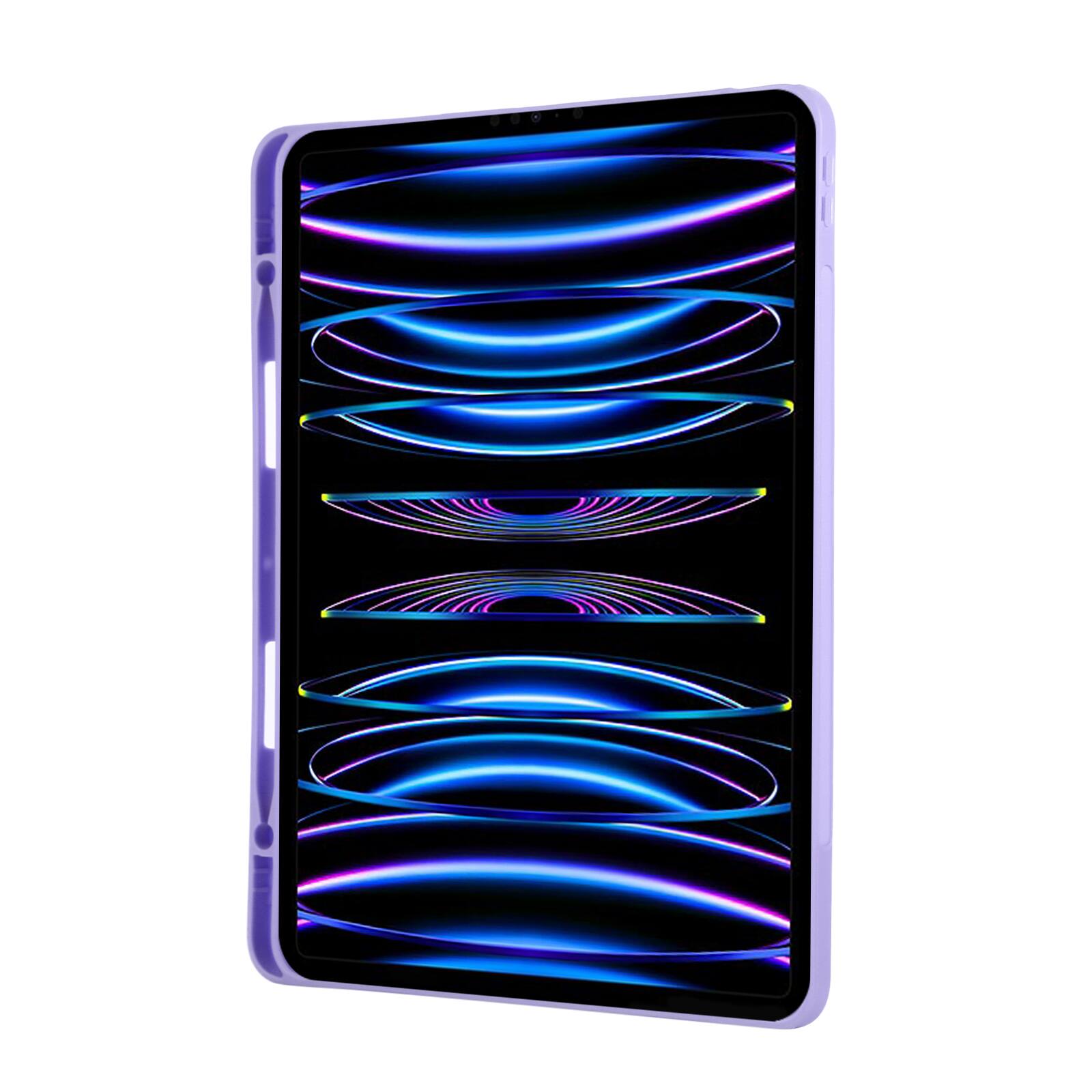 Alt View 3. UUCOVER - Case for iPad Air 13-inch M4 M3 M2 (2026/2025/2024) Shockproof PU Leather Hand Strap Kickstand Pencil Holder Cover - Purple.