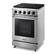 Left. Thor Kitchen - 24 Inch Freestanding Gas Range - Stainless Steel.