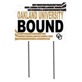 Jardine - Oakland Golden Grizzlies 18" x 24" Bound Yard Sign - White
