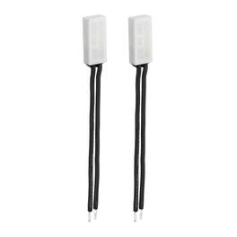 Unique Bargains - 2pcs KSD9700 Thermostat 80C Normally Close N.C Temperature Switch 250V 10A Thermal Protector Ceramics - Black