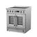 Angle. Forno Appliances - Torino 4.32 Cu. Ft. Freestanding Induction Range with French Door Design and Air Sous Vide Technology - Silver.