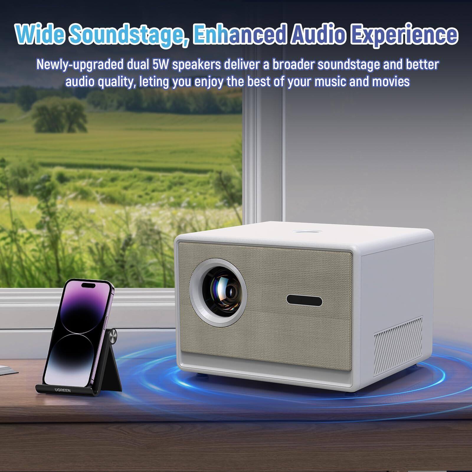 Wide Soundstage, Enhanced Audio Experience  
Newly-upgraded dual 5W speakers deliver a broader soundstage and better audio quality, letting you enjoy the best of your music and movies