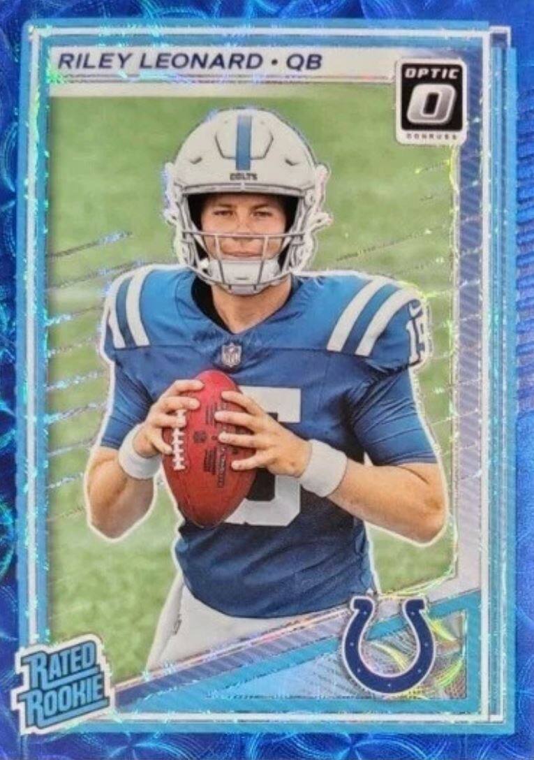 Riley Leonard QB Optic 0 Bonruss Colts I Rated Rookie