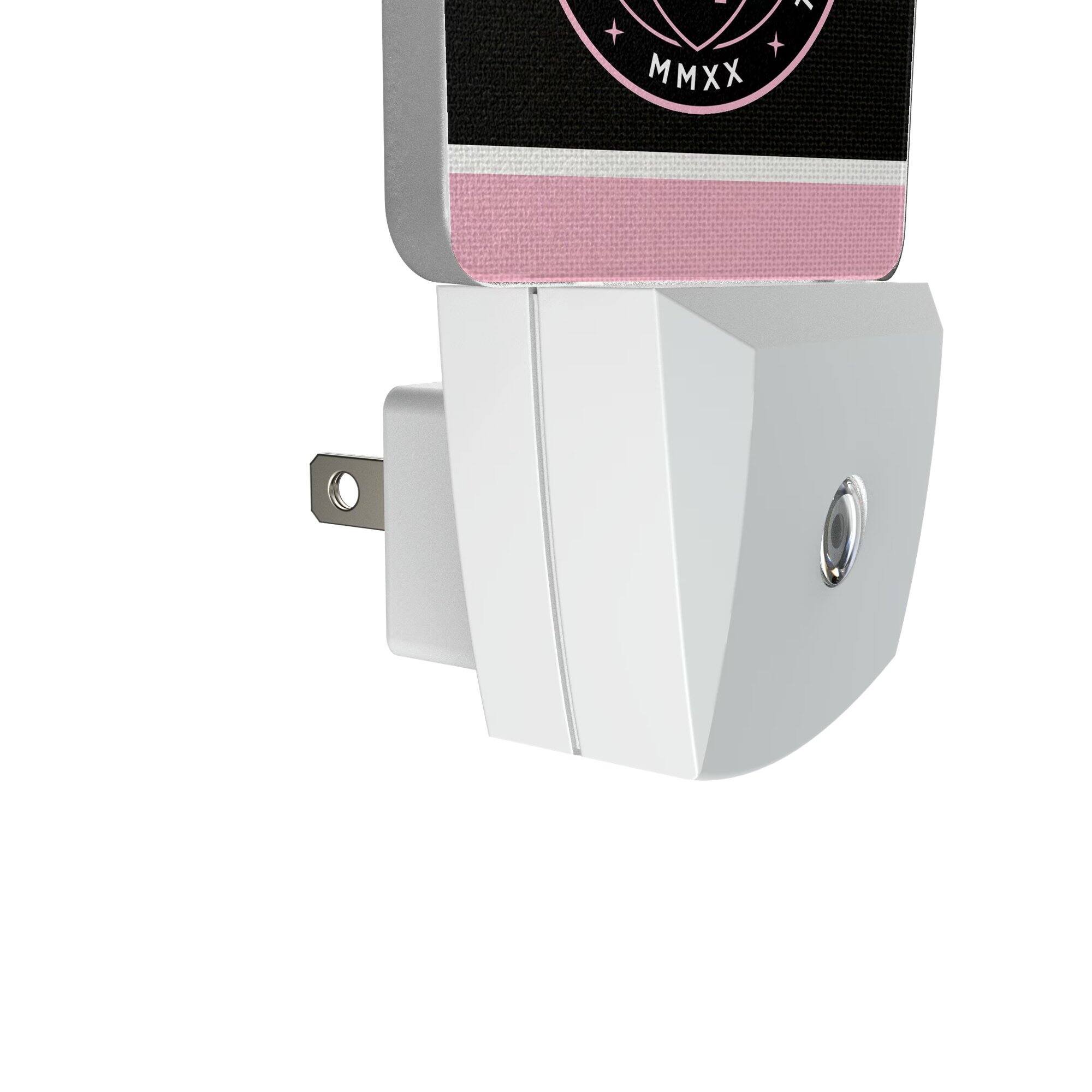 Alt View 2. Keyscaper - Inter Miami CF Team Stripe Nightlight 2-Pack - Multicolor.