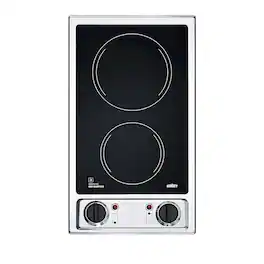 SUMMIT - 12" Wide 115V 2-Burner Radiant Cooktop - Black