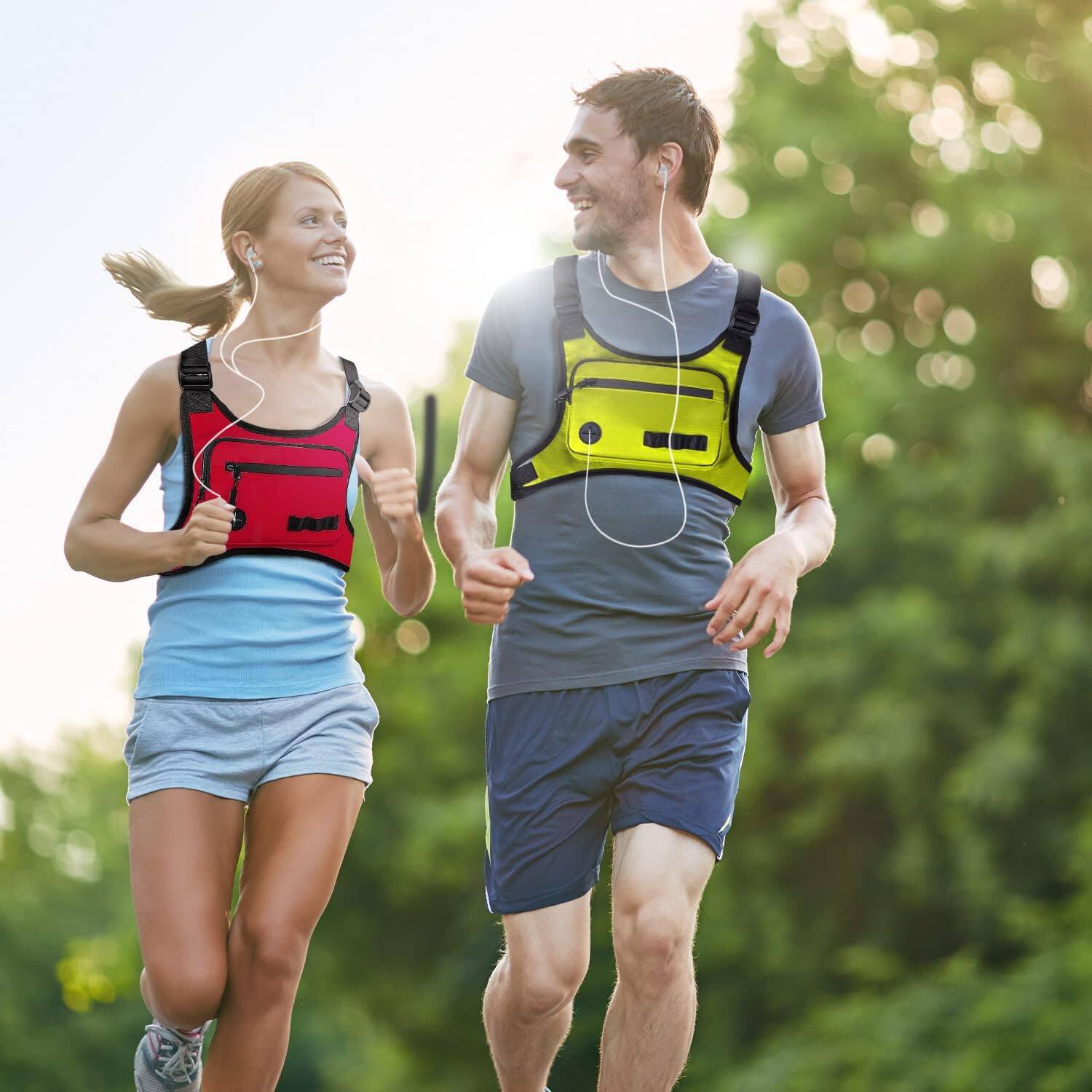 Alt View 7. Wikistore - WIKISTORE Running Chest Pack for Men Women Lightweight Water Resistant with Phone Holder Yellow - Yellow.