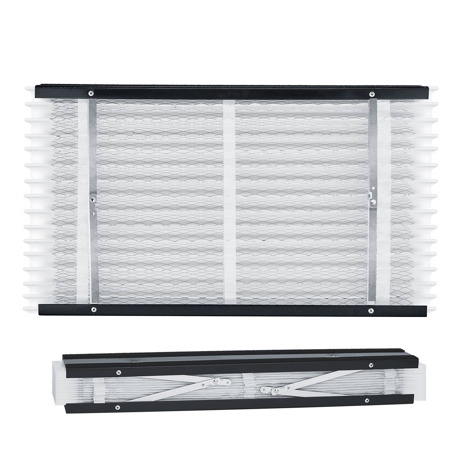 VEVOR - 16 x 28 x 4 Furnace Filter, MERV 13 HVAC Ac Filters,12-Month Electrostatic Pleated Air Conditioner Filters - Black and White