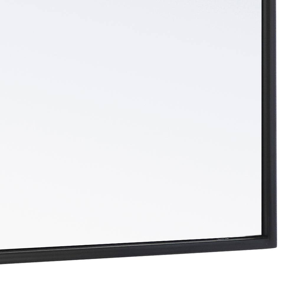 Alt View 8. Elegant Decor - Metal frame Rectangle Mirror 30 inch Black - Black.