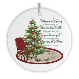 OrnamentallyYou - Christmas in Heaven Quote Ornament Version 1 - Multi-colored