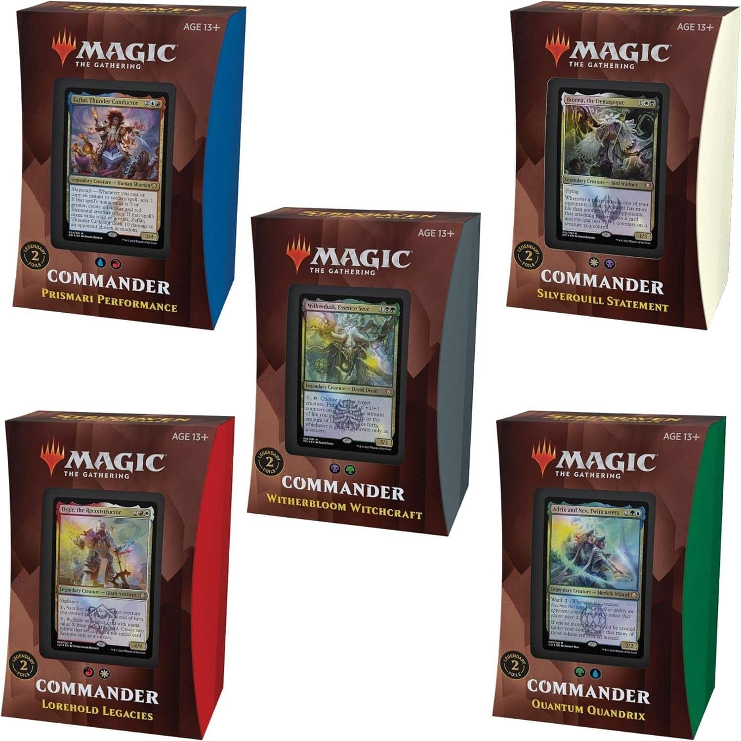 Wizards of The Coast - Magic: The Gathering TCG: Strixhaven Commander Deck Bundle