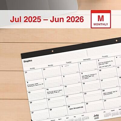 Jul 2025 – Jun 2026  
MONTHLY  

Staples  

Sunday 29 6 13 20 27  
Monday 30 7 14 21 28  
Tuesday 2 1 9 8 16 15 23 22 30 29  
Wednesday 3 10 17 24 31  
Thursday 4 11 18 25  
Friday 5 12 19 26  
Saturday 6 13 20 27  

July 2025
