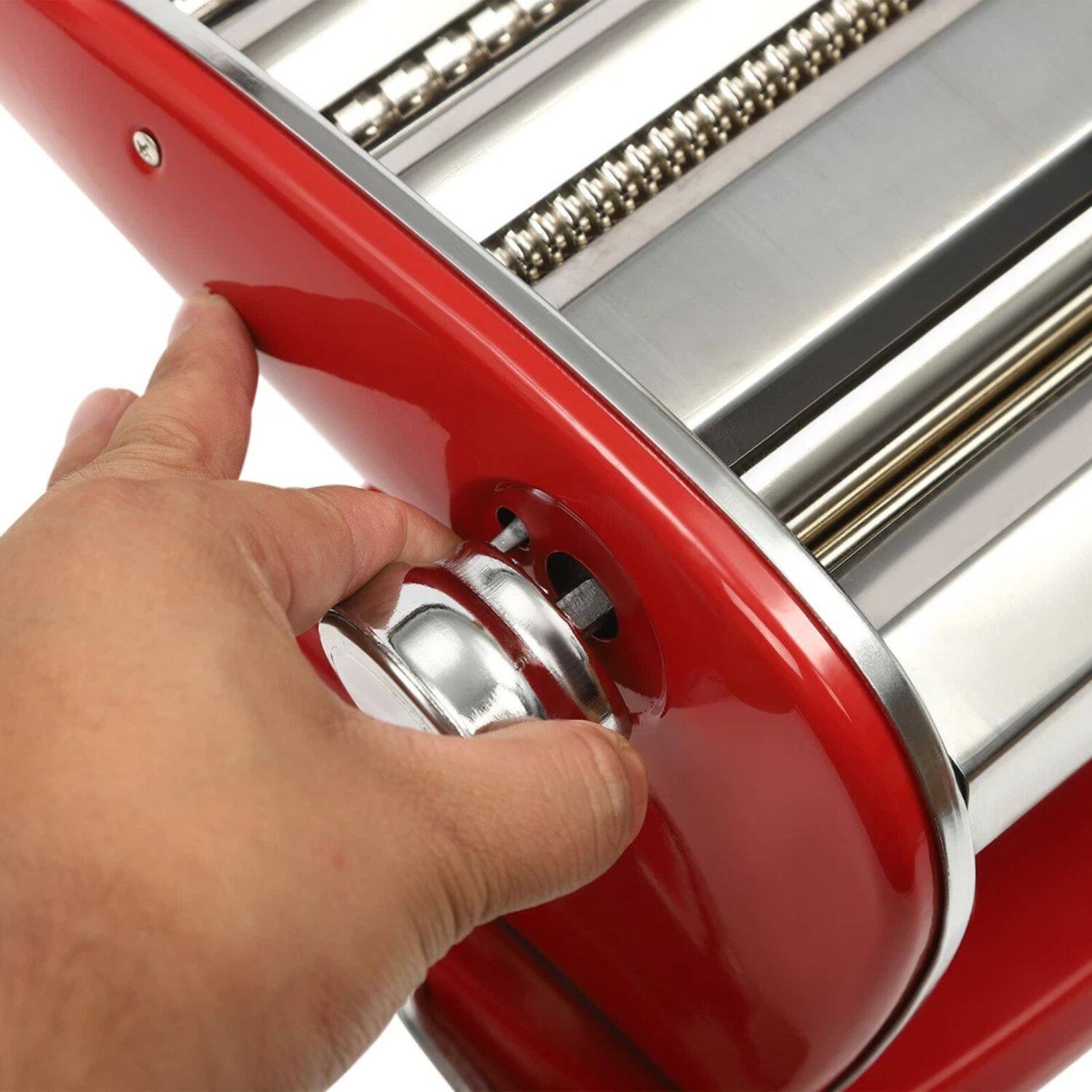 Alt View 4. Home Collection - Adjustable Manual Dough Roller Sheeter – Noodle, Pasta & Dumpling Maker Machine - Silver.