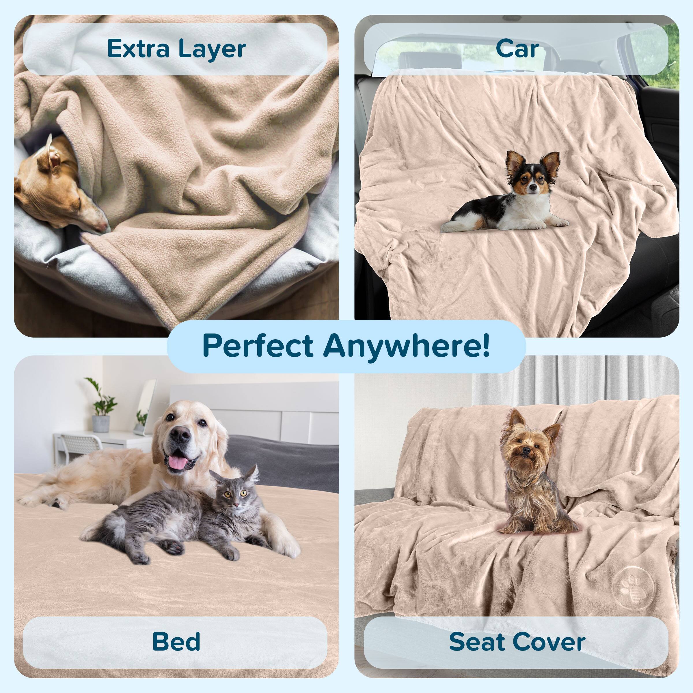 Extra Layer  
Car  
Perfect Anywhere!  
Bed  
Seat Cover