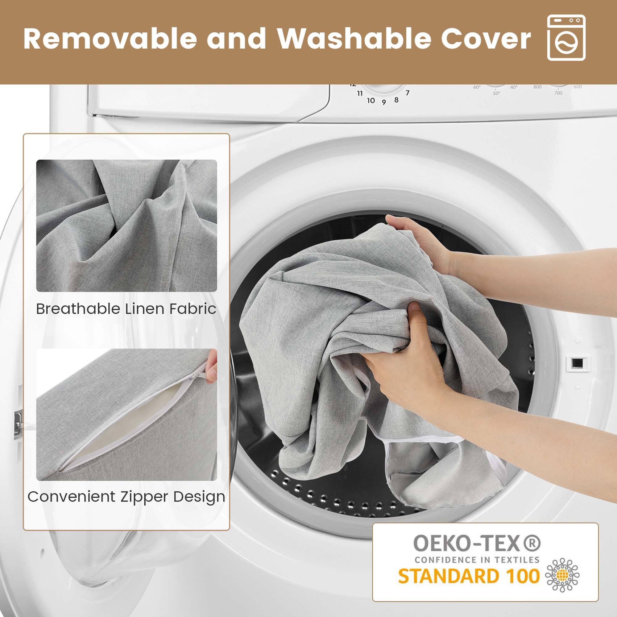 Removable and Washable Cover

Breathable Linen Fabric

Convenient Zipper Design

OEKO-TEX® CONFIDENCE IN TEXTILES STANDARD 100