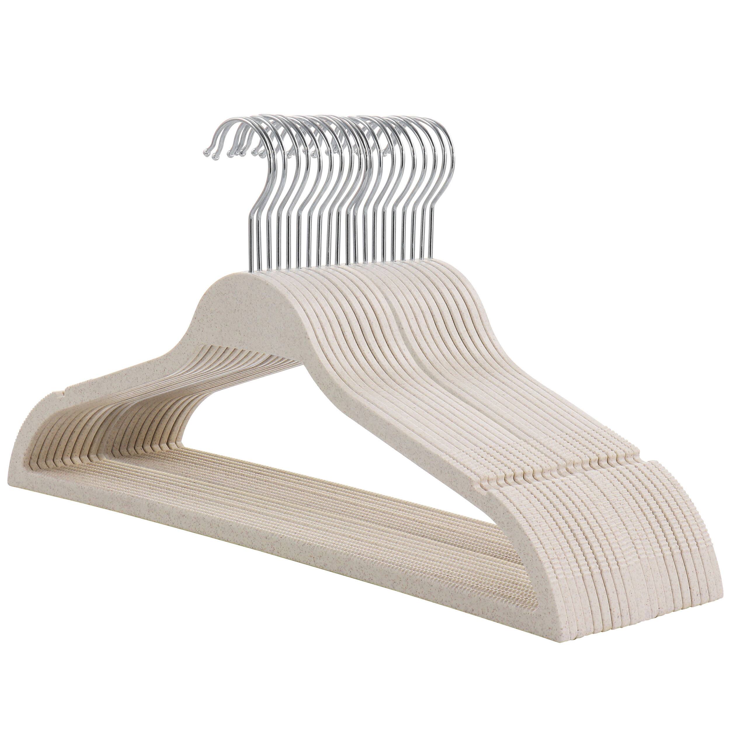 Alt View 1. Elama - Elama Home 20 Piece Biodegradable Coat Hangers in Wheat - Wheat.