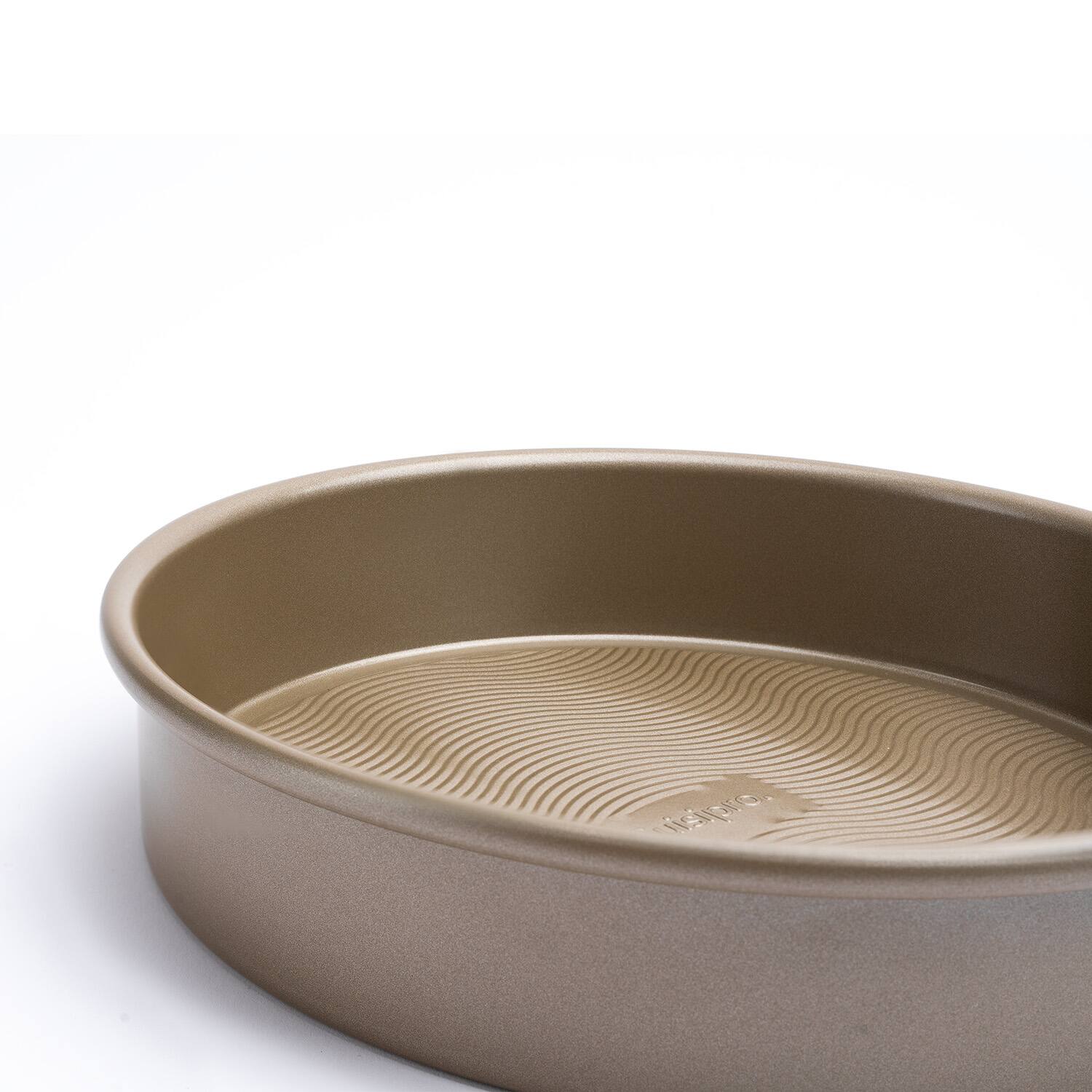 Alt View 2. Cuisipro - 9.5 x 2-Inch Round Steel Nonstick Baking and Cake Pan - Brown.