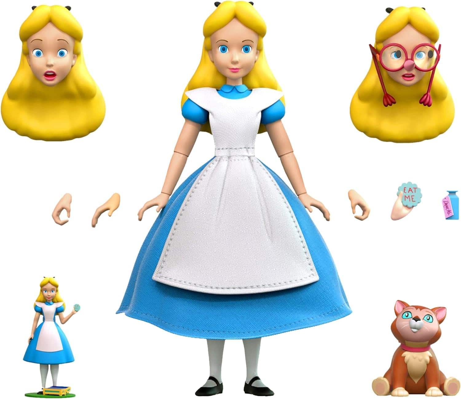 Disney - Ultimates Alice in Wonderland Alice 7-Inch Scale Action Figure - Blue