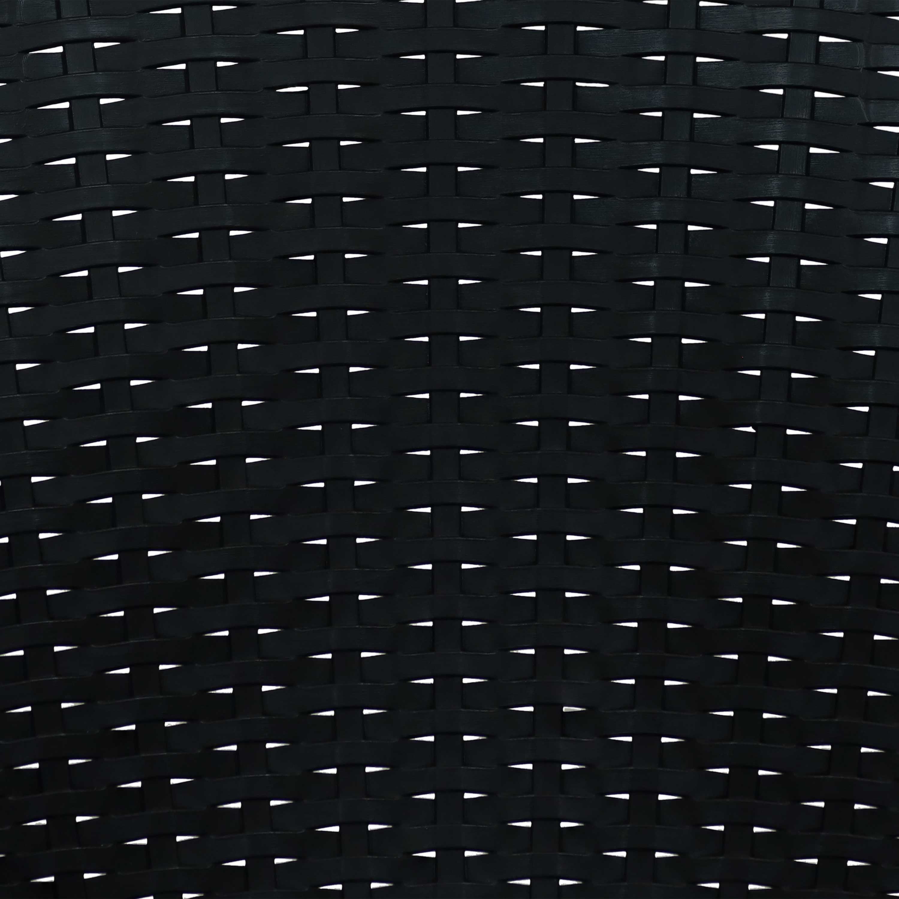 Alt View 8. Sunnydaze - Segonia Plastic Stackable Dining Armchair - Set of 2 - Black.