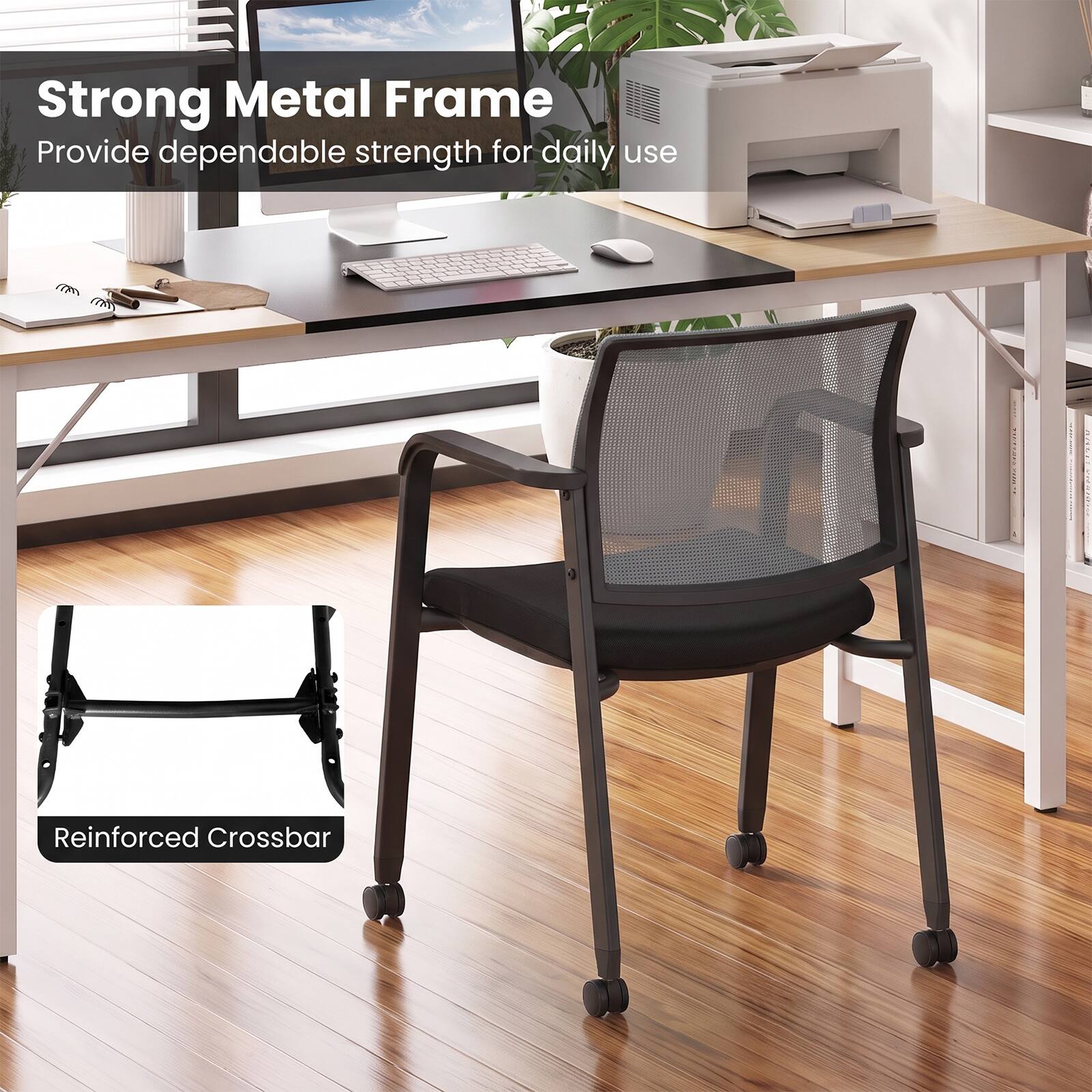 Strong Metal Frame  
Provide dependable strength for daily use  

Reinforced Crossbar