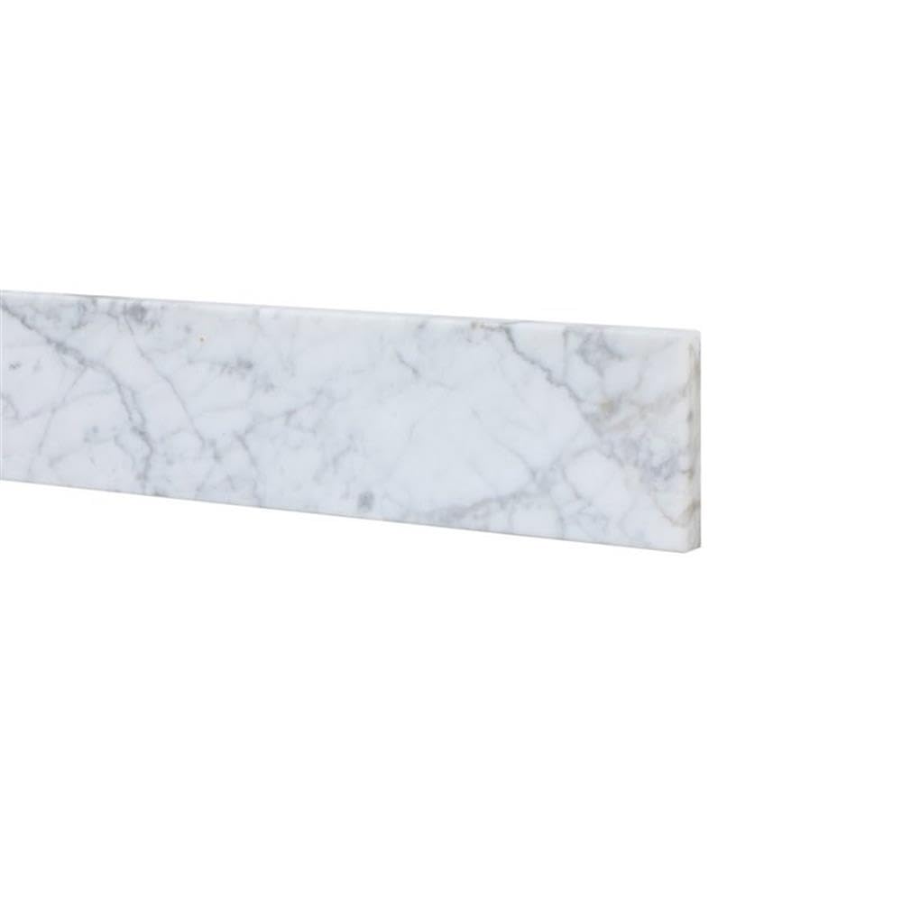 Back. Elegant Kitchen and Bath - 24 inch backsplash in carrara white - Carrara White.