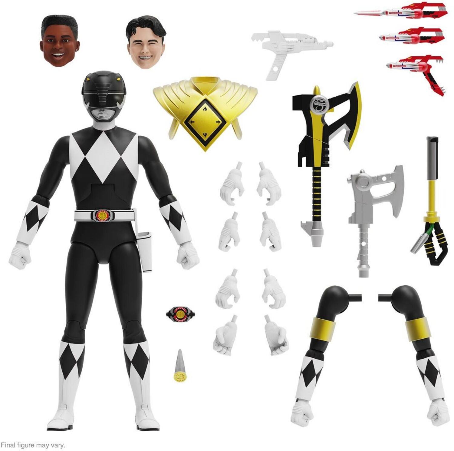 Super7 - Mighty Morphin Power Rangers ULTIMATES! Wave 3 - Black Ranger - COLLECTIBLES